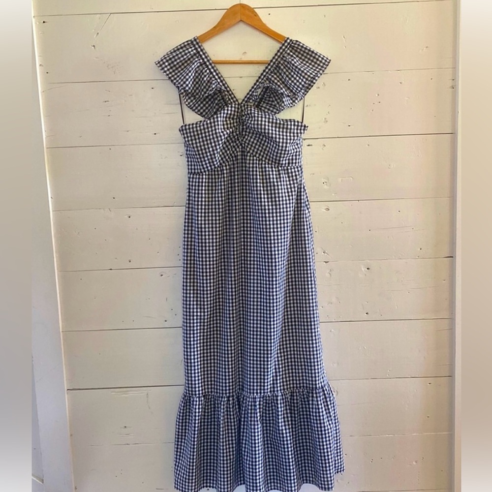 WAYF black & white gingham dress